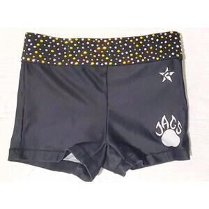 Rebel Athletic Cheer Shorts Youth Medium Bling Black Gym JAGS